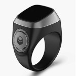 Smart Tasbeeh Ring - Black Grey