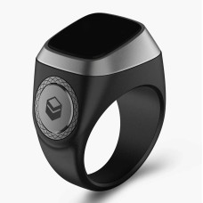 خاتم التسبيح الذكي - أسود رمادي