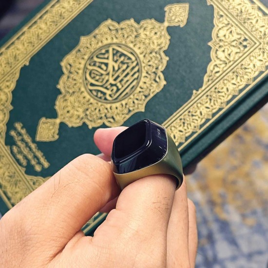 Smart Tasbeeh Ring (Zinc) - Dark Green