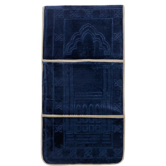 Backrest Prayer Mat - Navy